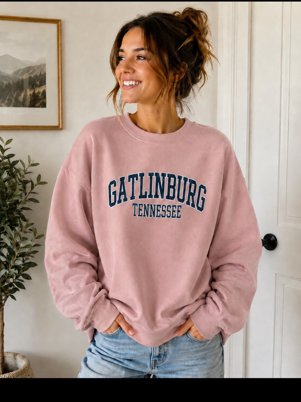 Blue 84 Dusty Pink Gatlinburg Tennessee Pullover Sweatshirt